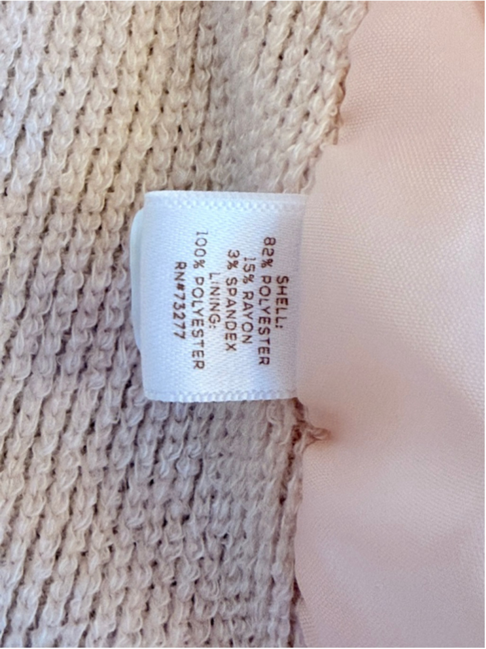 Lauren Conrad LC Women’s Blush Pink Textured Knit Blazer Jacket Size 16 Business - Picture 7 of 8